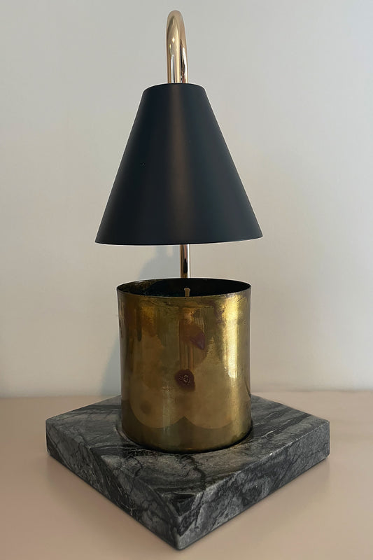 Marble Candle Warmer Lamp (Black)