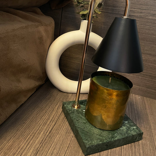 Marble Candle Warmer Lamp (Green)