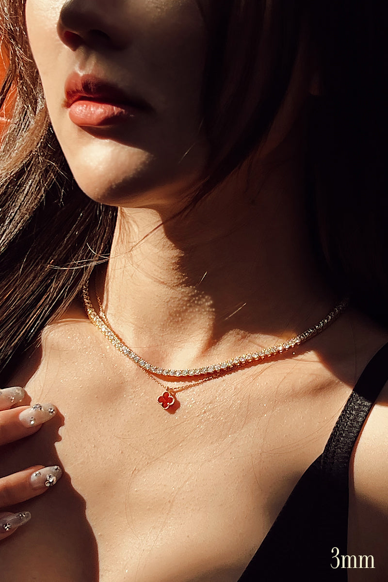 Timeless Tennis Necklace (Gold)