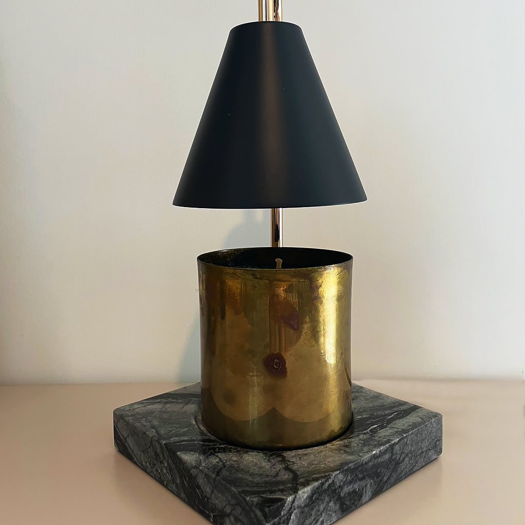 Marble Candle Warmer Lamp (Black)